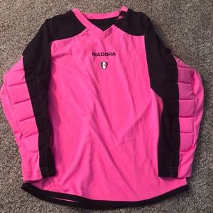 pink goalie jersey